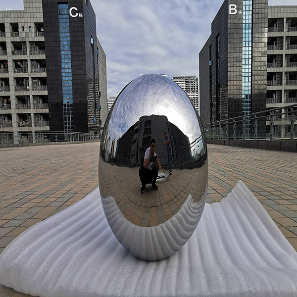 Amazing Art 304 Stainless Steel ellipse Egg Shape Sphere Metal Ball